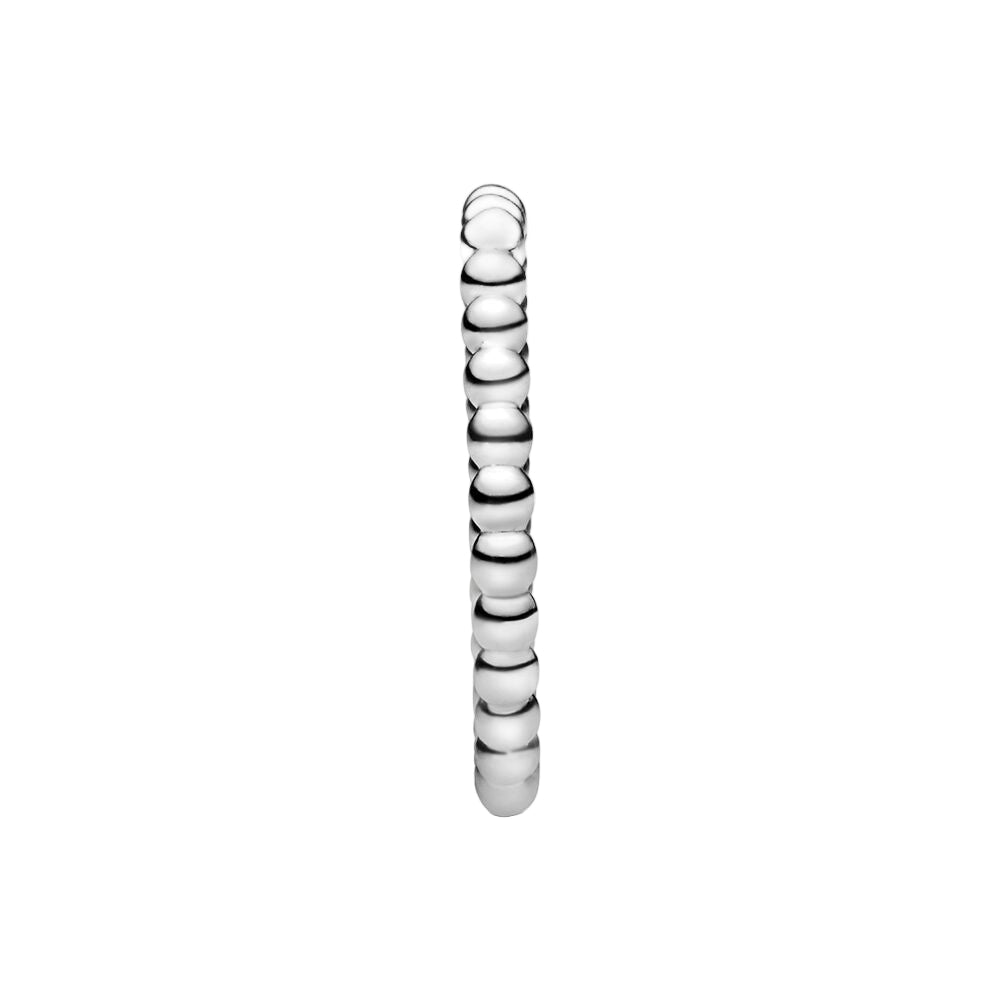 Clear glass pipe with spiral design on a white background