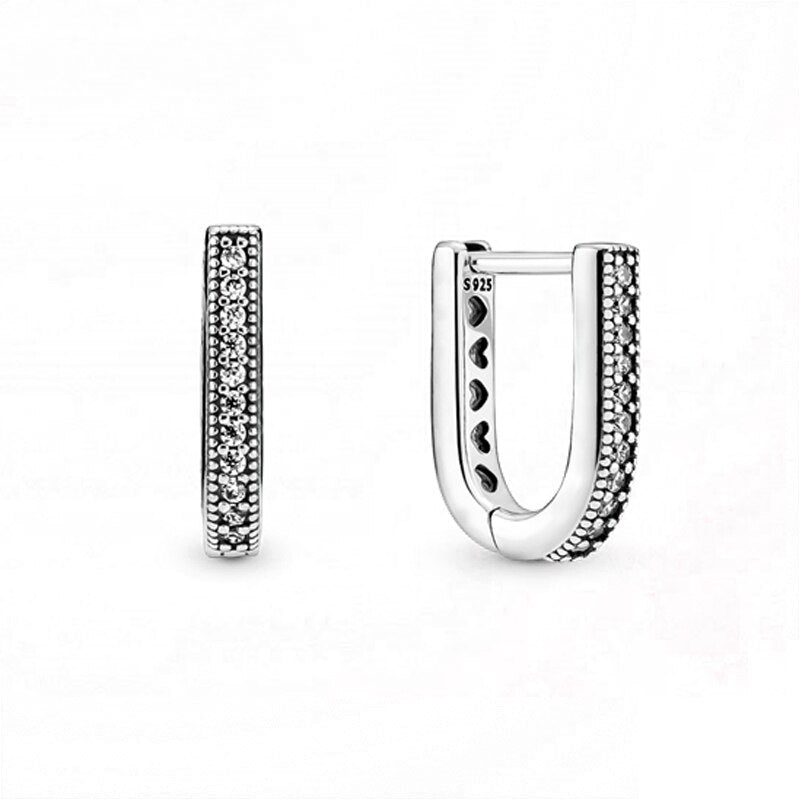 U-shaped Hoop Earrings