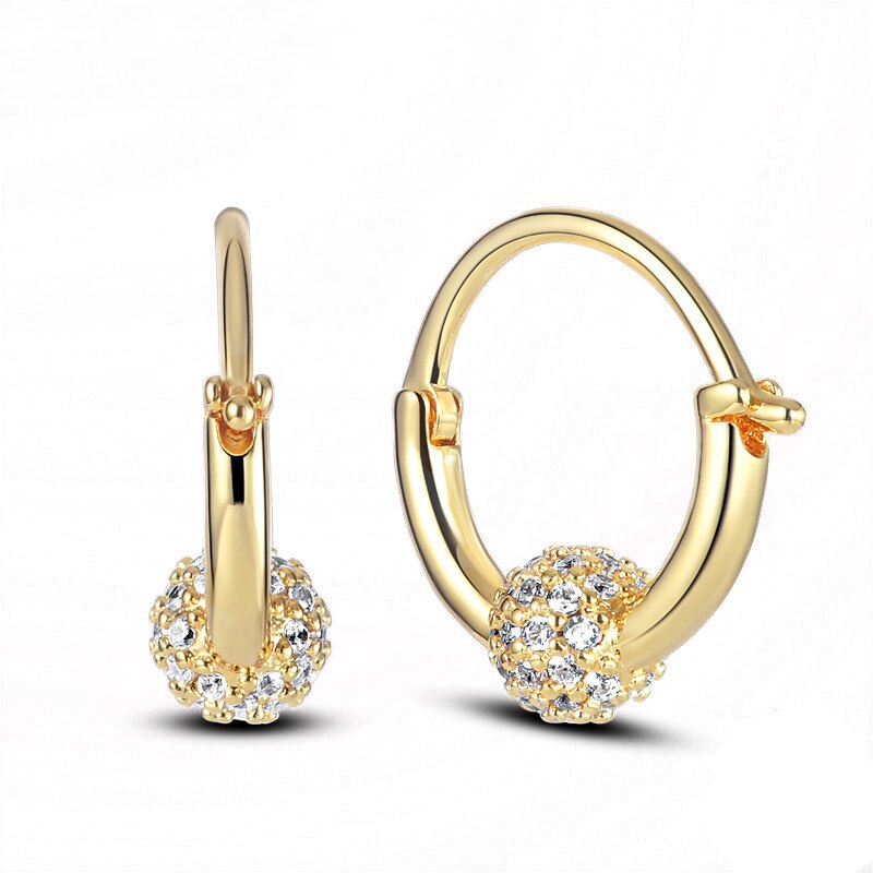 The Radiance – Pavé Bead Hoop Earrings